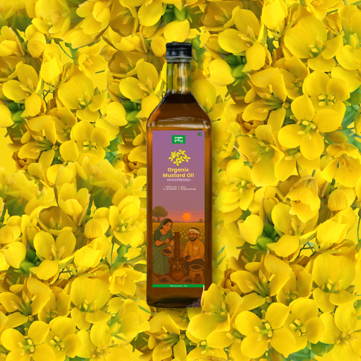 Mustard Oil (Mohari) – Wooden Pressed, Pure, Traditional & Bold in Flavor