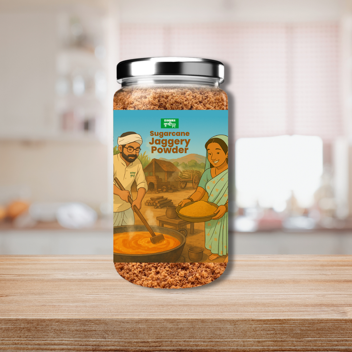 Sugarcane Jaggery Powder – Pure, Traditional & Nutrient-Rich Sweetener