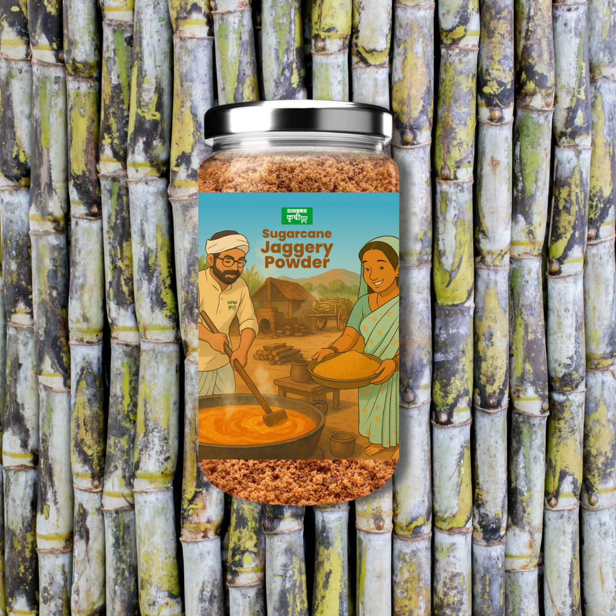 Sugarcane Jaggery Powder – Pure, Traditional & Nutrient-Rich Sweetener