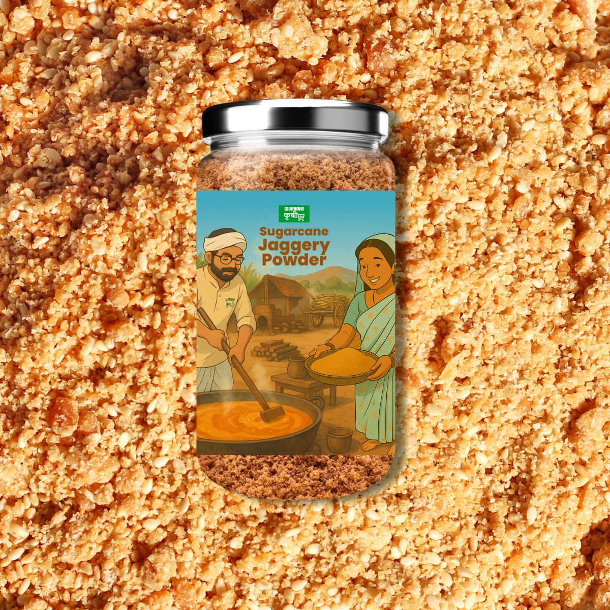 Sugarcane Jaggery Powder – Pure, Traditional & Nutrient-Rich Sweetener